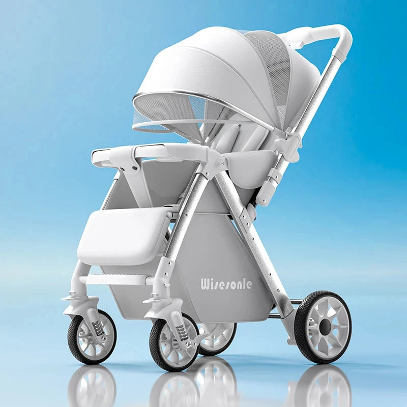 Upgraded Baby Strollers can Sit and Lie Down High Landscape Lightweight Folding Two-way Stroller Children Stroller GlowCart