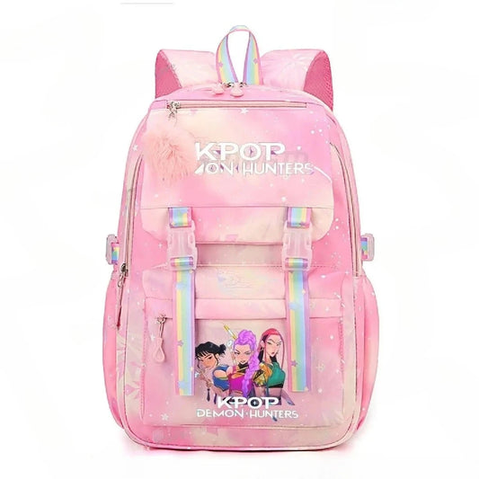 Miniso KPop Demon Hunters Daily Bagpack Hot Movie Print Backpacks for Girl Boy K-Pop Fashion Casual Students School Backpack GlowCart