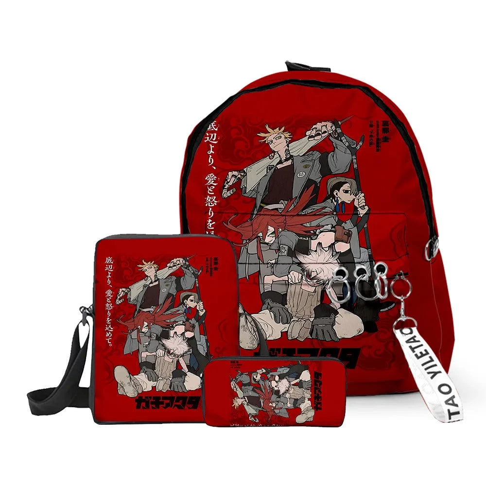 Cartoon Popular Gachiakuta 3D Print 3pcs/Set pupil School GlowCart