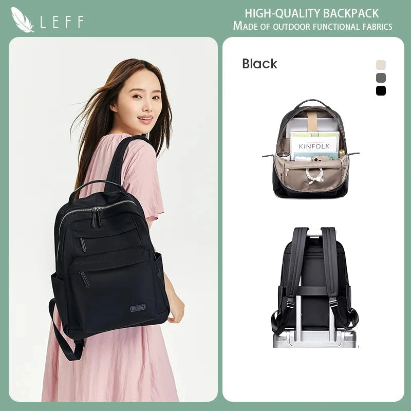 LEFF Women Backpack Chic Nylon Waterproof Large Capacity GlowCart