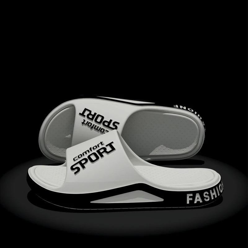 Fashion Men's Sandals Summer EVA Comfortable Anti-Slip Soft Soles House Slippers for Indoor Outdoor Wear Breathable Shower Slide GlowCart