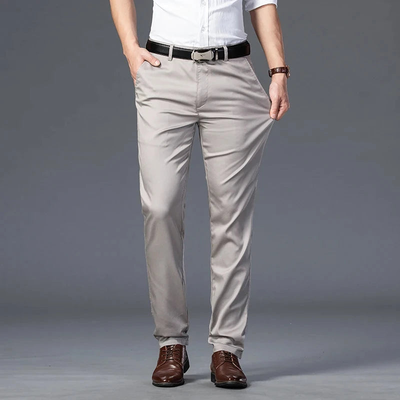 Summer Thin Men's Slim Suit Pants Fashion Business Casual GlowCart