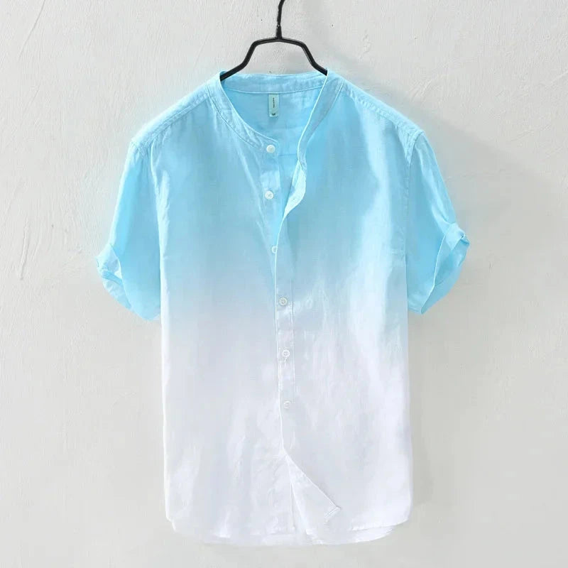 Short-sleeved shirt 100% linen cool breathable comfortable GlowCart