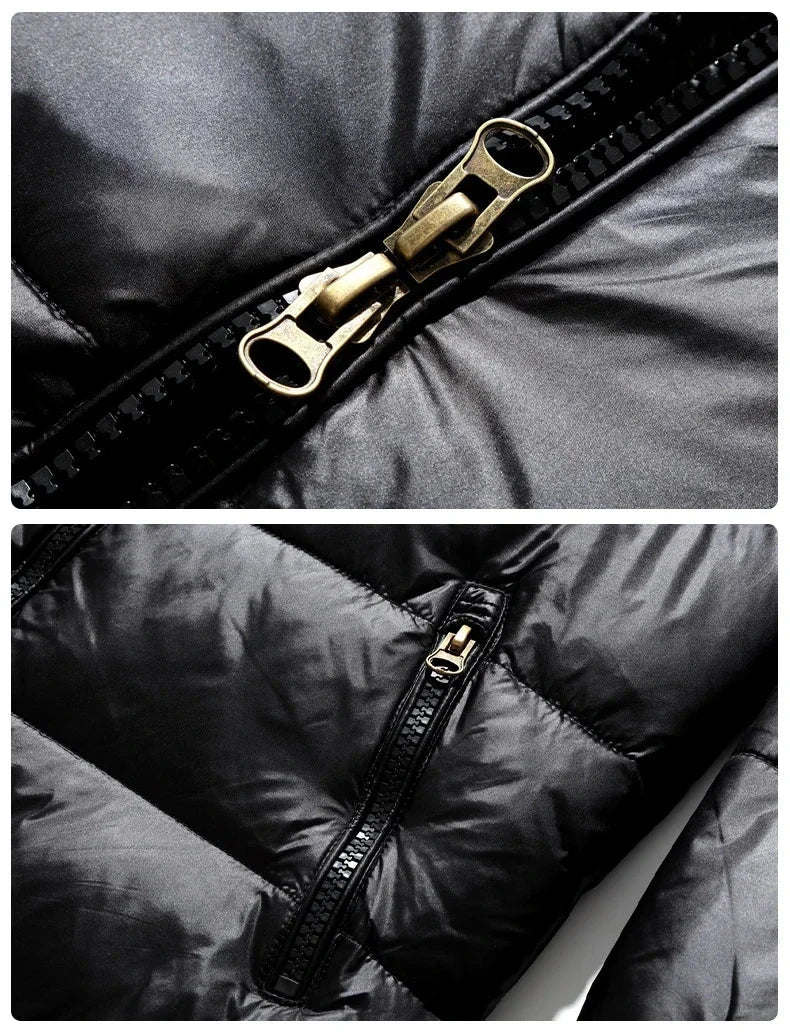 2024 New Winter Warm Down Jacket Men's Fashion Bright Short GlowCart