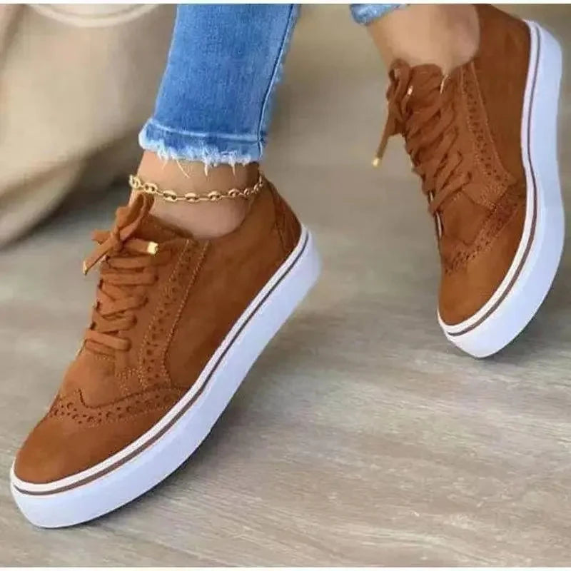 2024 New Women's Low-top Vulcanized Shoes Round Toe Casual GlowCart