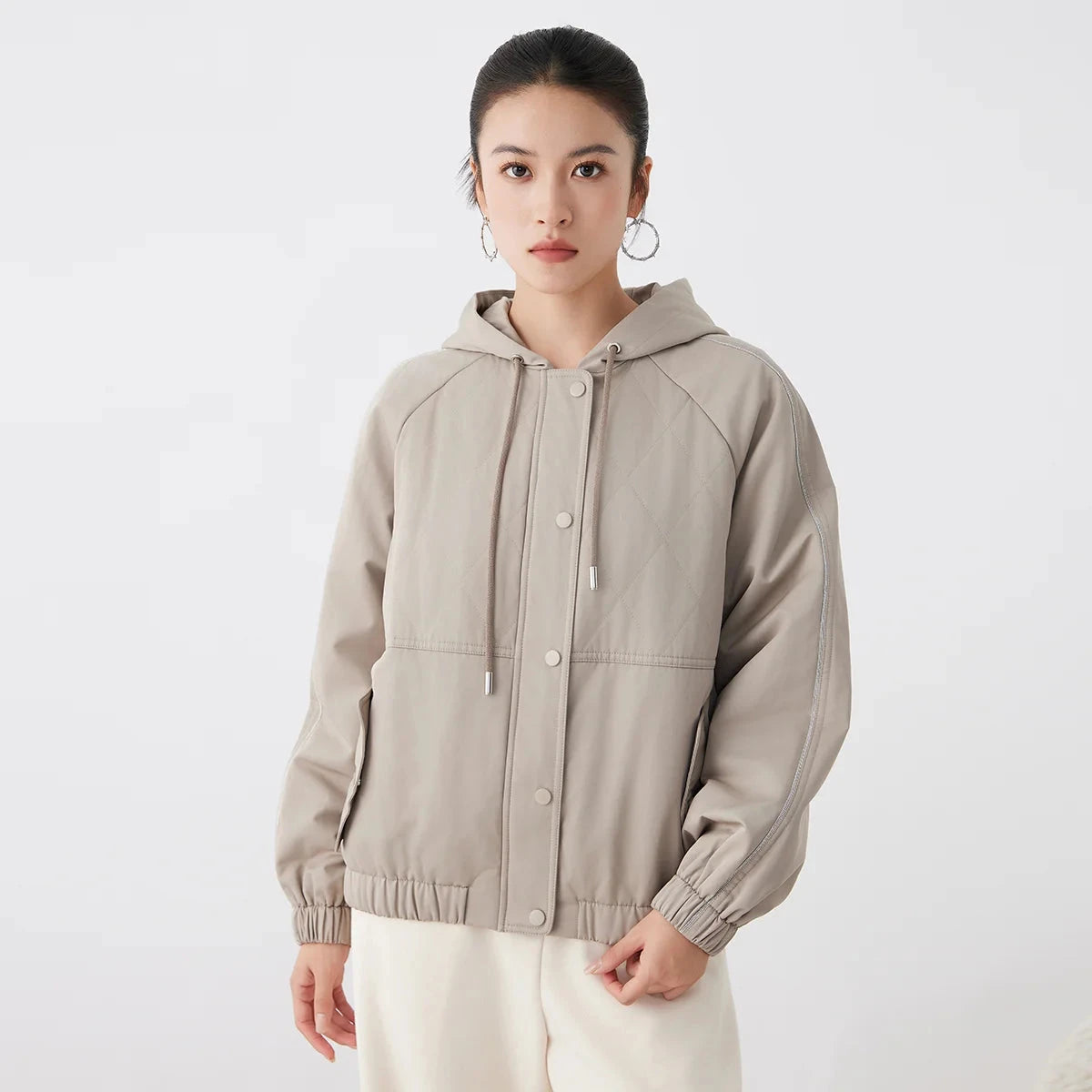 K2647L High quality luxury brand women's clothing hooded GlowCart