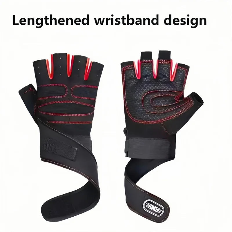 Mountain Road Sports Protective Gloves Half-Finger Breathable Anti-Slip Cycling Fitness Weight Training GlowCart