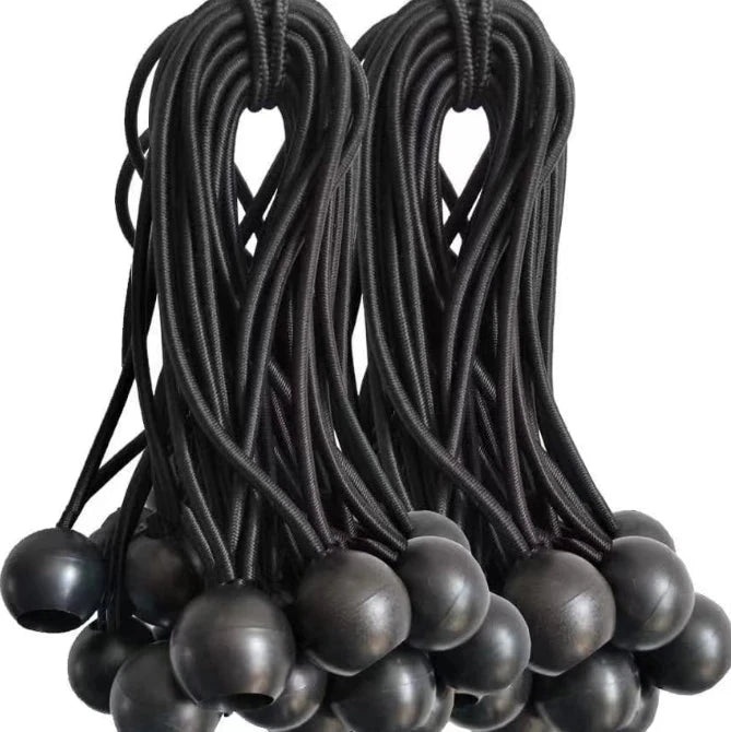 Multi-functional Elastic Tent Fix Cords Black Ball Bungee GlowCart