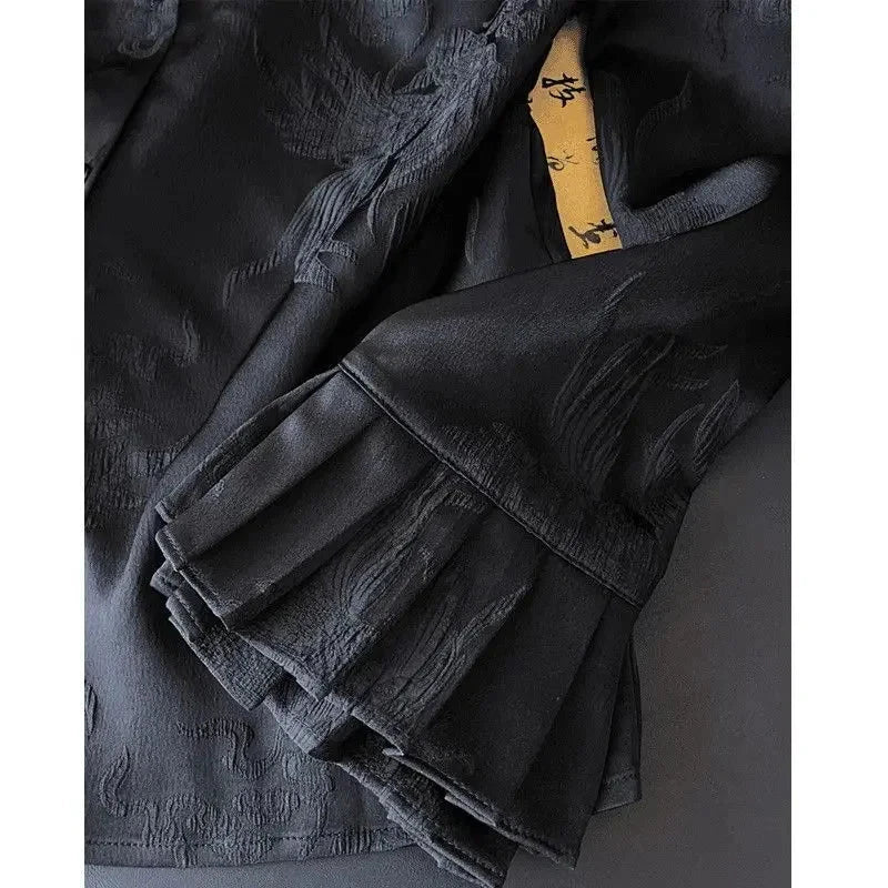 Exquisite Beaded Woman 2025 Shirts & Blouses Long-sleeved GlowCart