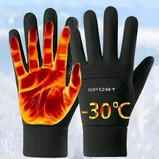 GTUBIKE Autumn and Winter Touchscreen Men's and Women's Warm Gloves Plush Outdoor Sports Windproof and Cold Proof Cycling Gloves GlowCart