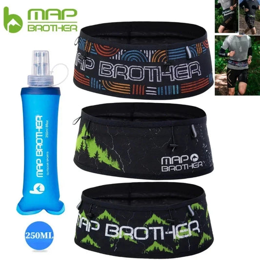 MAP BROTHER W1002 Hydration Running Belt Waist Pack Travel Money Bag Trail Marathon Gym Workout Fitness Mobile Phone Holder Bag GlowCart