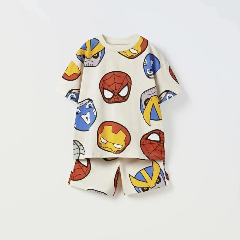 2 Pieces Of Summer Baby Clothing Set Children's Boy And Girl Cartoon T-shirt And Shorts Set Children's Casual Sports Set GlowCart