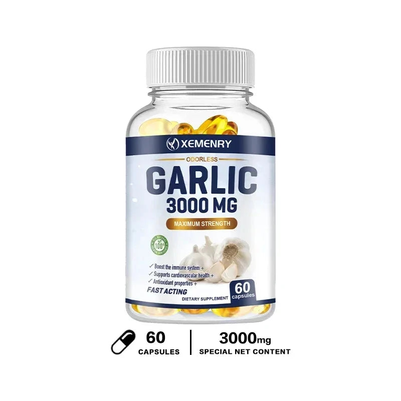 Garlic Supplement - Balances Cholesterol, Good for Heart GlowCart