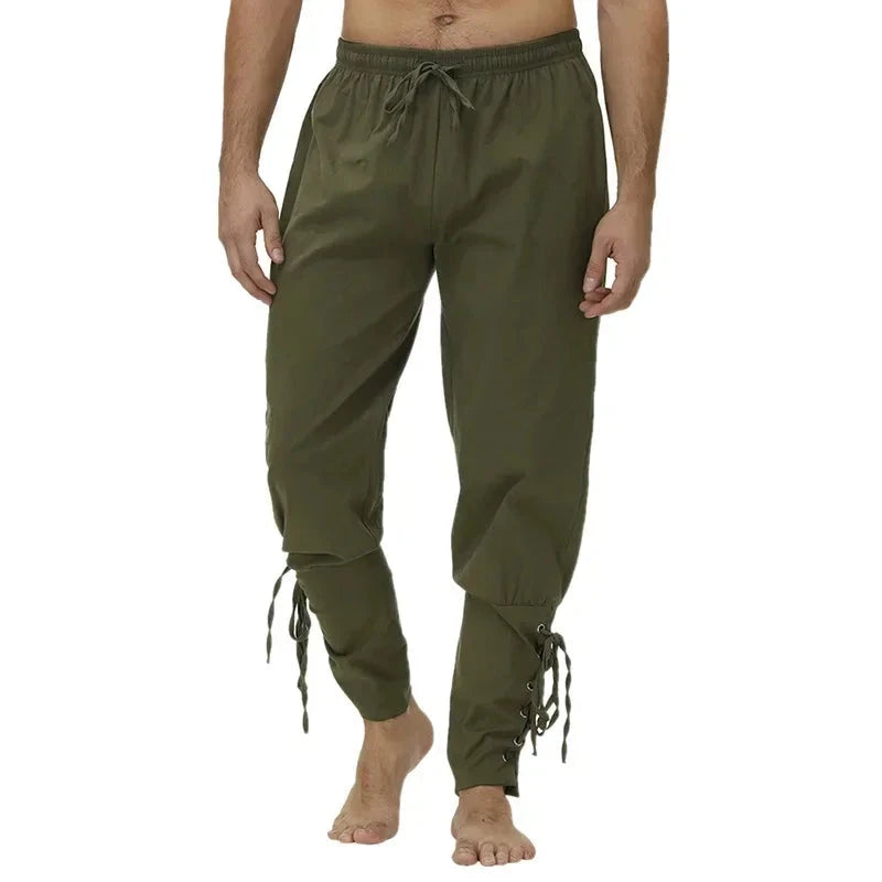 Drawstring Pirate Pant Viking Costume for Men Renaissance GlowCart