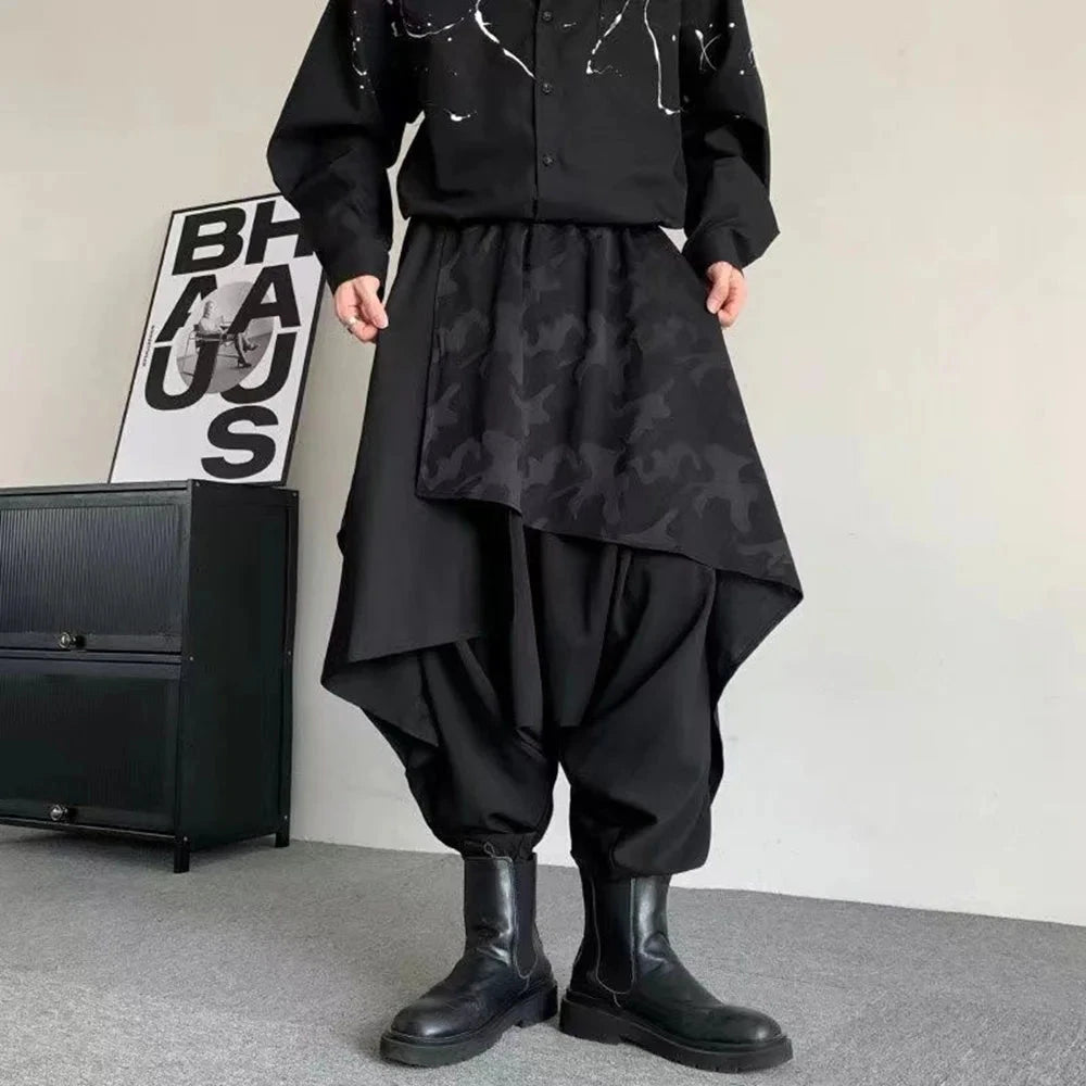 Mens Pants Skirt Japanese Samurai Style Antique Costumes GlowCart