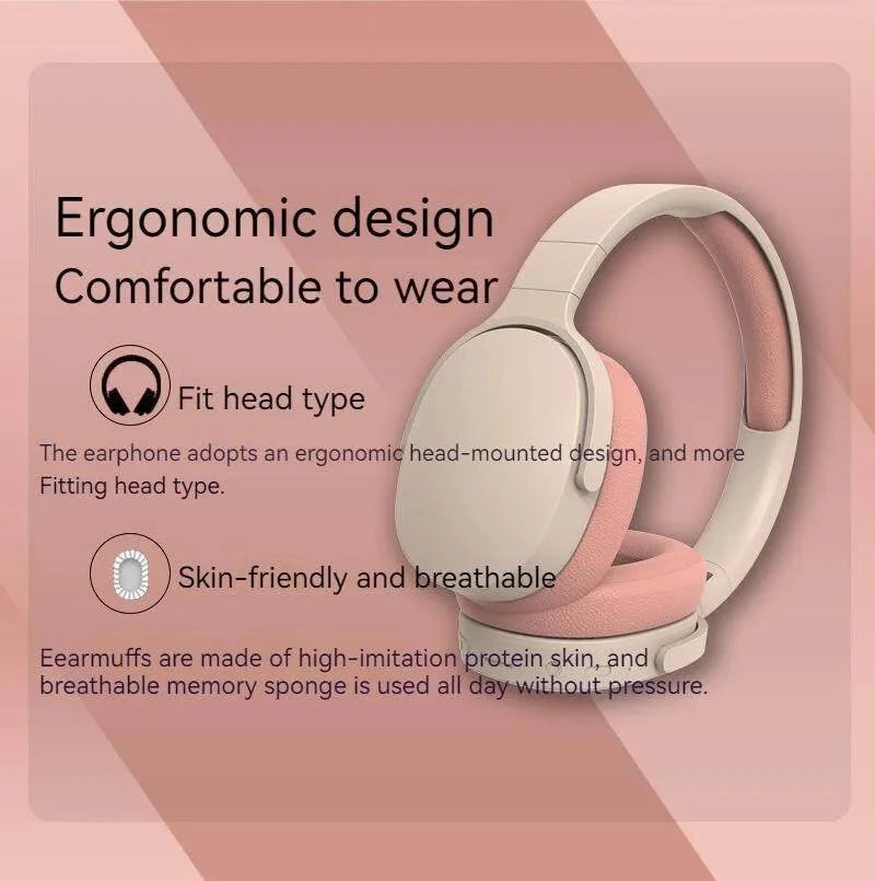 NEWMSNR 9D Surround Sound Wireless Bluetooth Headphones Over GlowCart