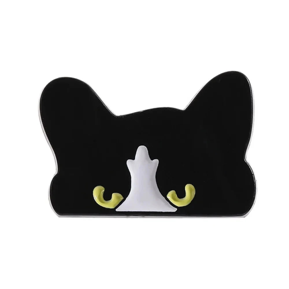Ew,People Funny Black Cat Enamel Pin Brooches For Women GlowCart
