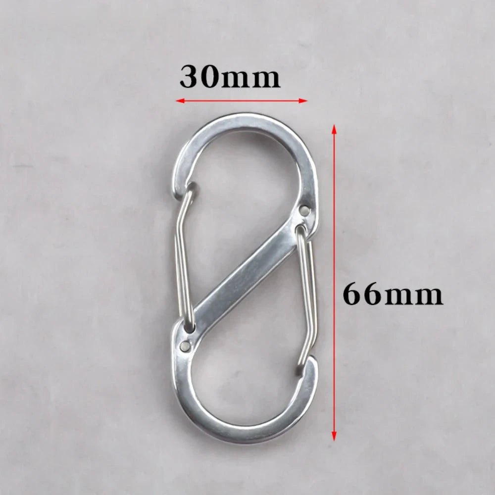 6PCS Tactical Carabiner S -Type Anti-Theft Aluminium Alloy GlowCart
