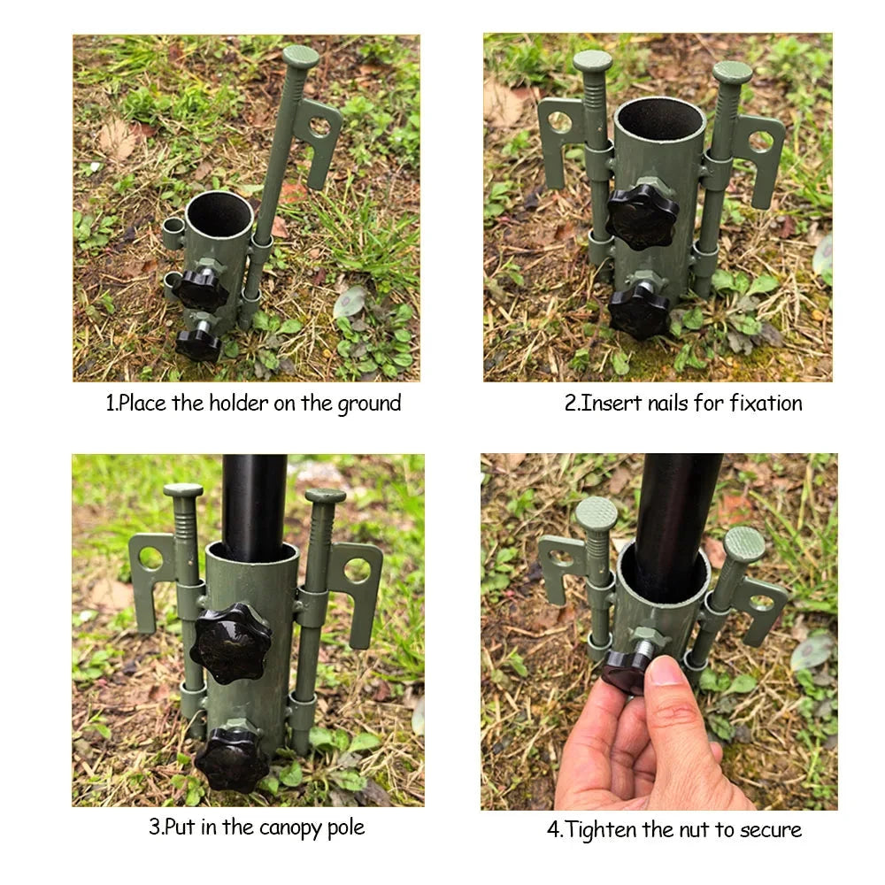 Outdoor Camping Canopy Pole Fixed Tube Adjustable Tent GlowCart