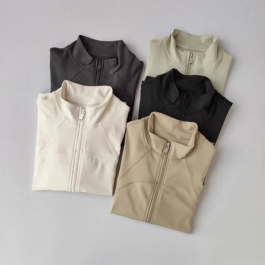 Women's Quick-Drying Long Sleeve Sports Jacket Running Training Fitness Top Gym Workout Sweatshirt - Casual Sports Coat GlowCart