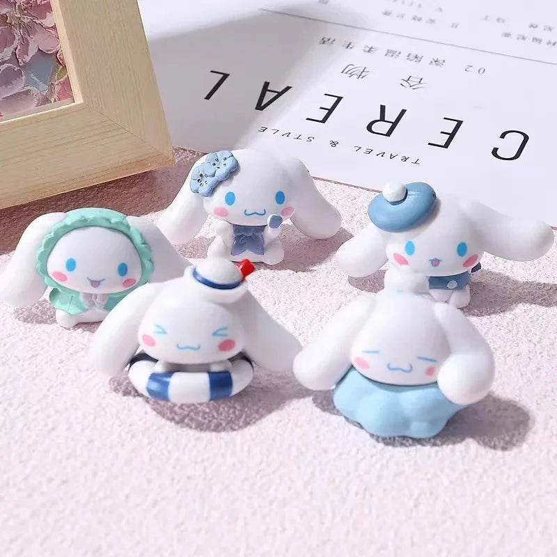 5pcs 3-4cm Action Figures Cinnamoroll Kuromi Melody Cartoon