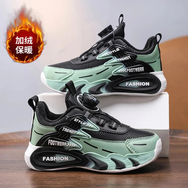 Winter Children Shoes Warm Boys Sneaker Luxury Plush Kids Snow Cotton Sneaker Casual Sports Walking Shoes for Boy 4-10Y GlowCart