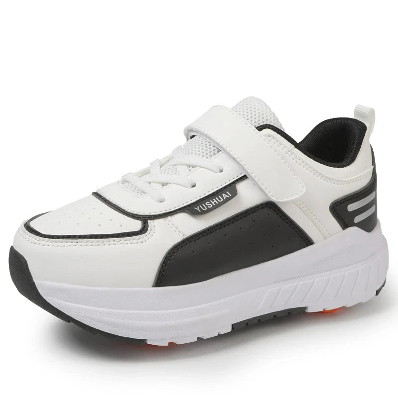 Childrens Roller Skates Fashion Double Row Four Wheel Sneakers Fully Automatic Breathe Anti-friction Rollerblade Shoes for Kids GlowCart