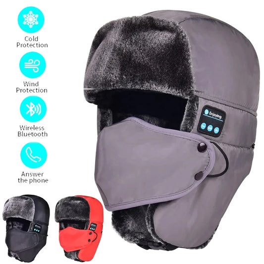 Winter Bluetooth Headphones Hat Outdoor Warm Wireless Music GlowCart