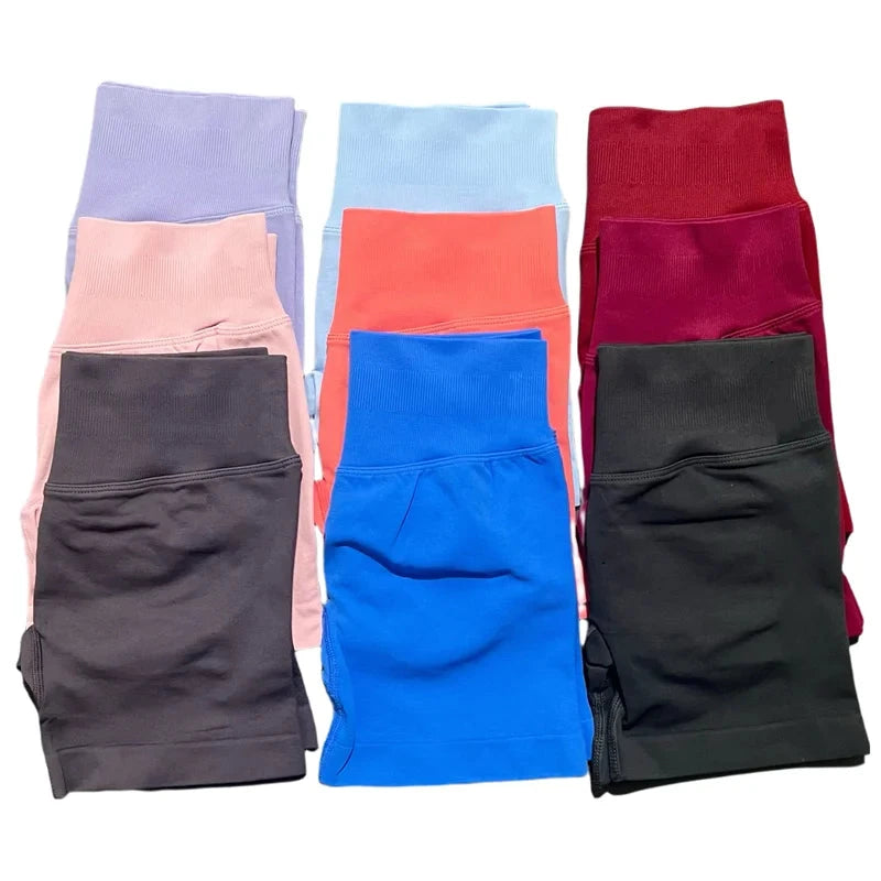 HISTELLO Impact Shorts Df Substitute High Waist Women Yoga Workout Short Seamless Leggings Stretch Fitness Running Gym Shorts GlowCart