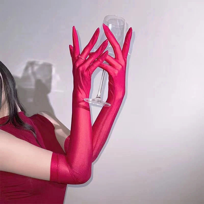 New Oil Shiny Women Ultra-thin Tight Stockings Gloves GlowCart