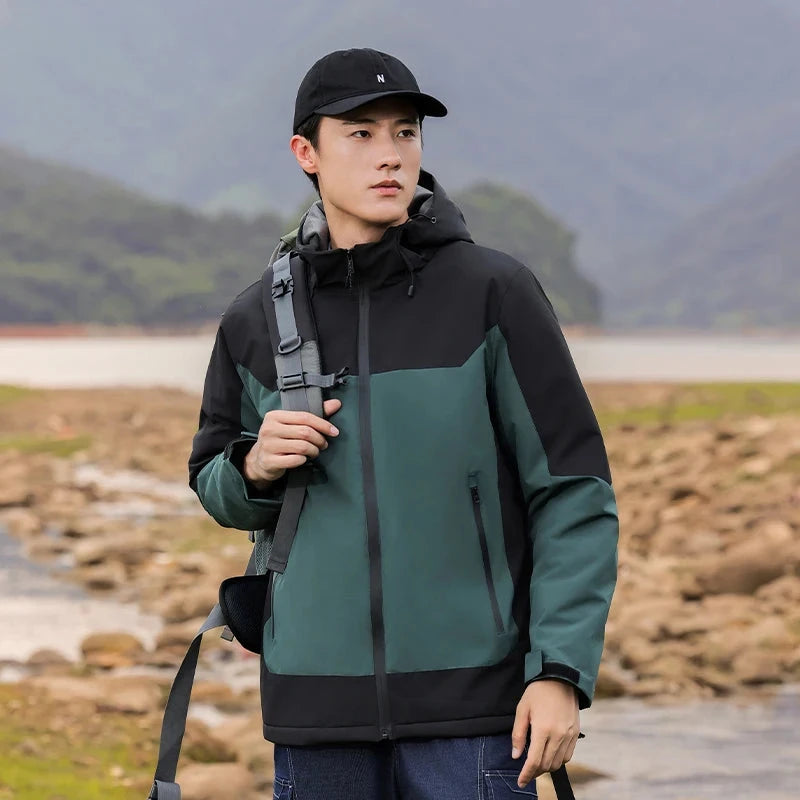 Premium Super Soft Fleece-lined Hooded Anorak Men Outdoor GlowCart