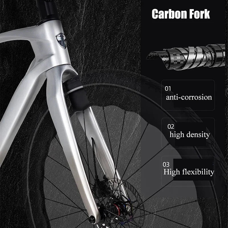 2025 New Carbon Fiber Wireless Gravel V3 Road Bike WheelTop EDS OX-13S Electronic Shifting Bicycle With Straight Handlebar GlowCart