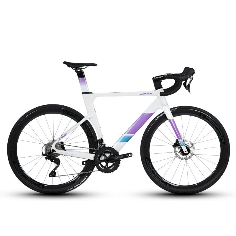 JAVA FUOCO TOP Road Bike 24 Speed Carbon Fiber Road Bicycle R7120 105 Hydraulic Disc Brake Racing Cycling Fuoco-Top DECAF UCI GlowCart