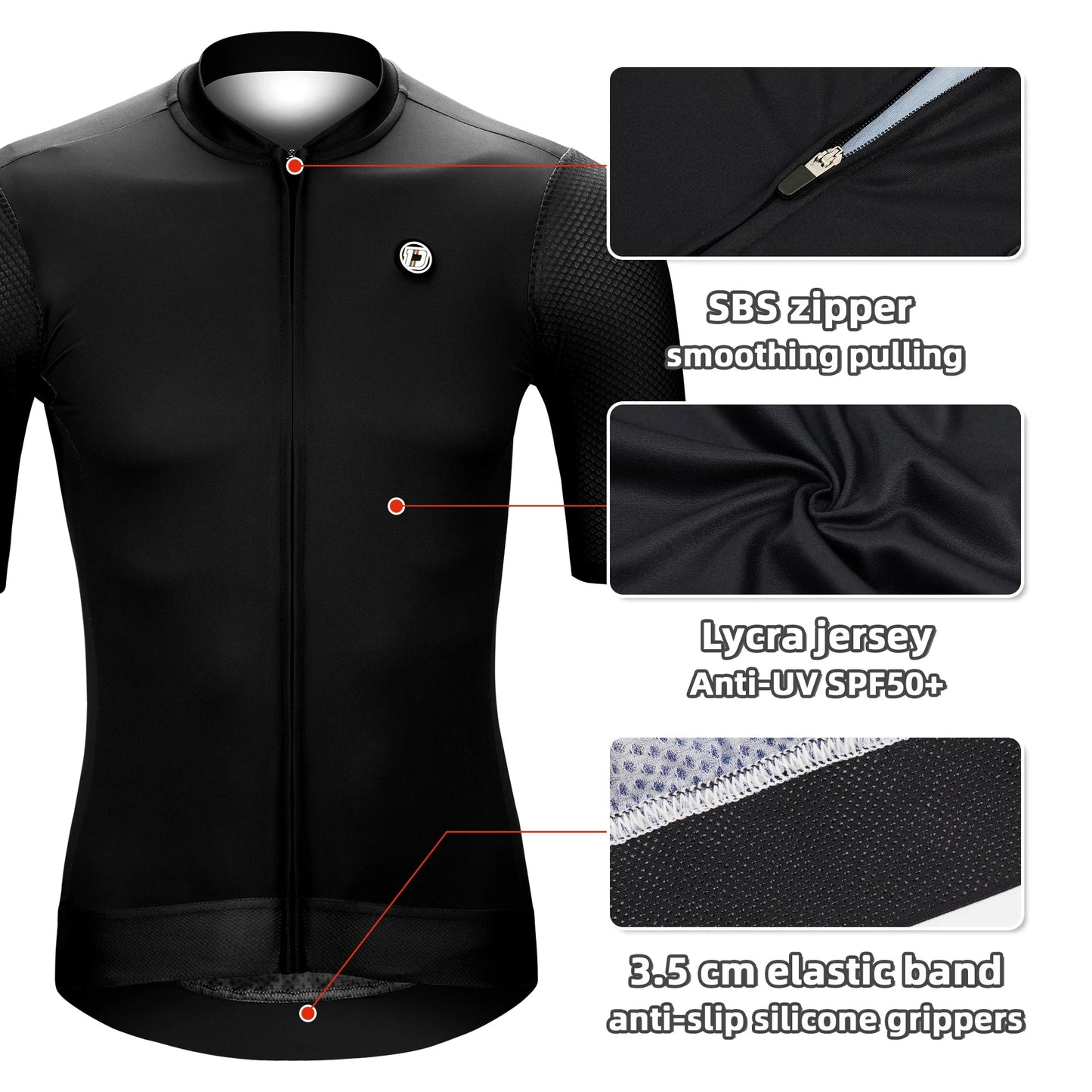 DAREVIE Cycling Jersey SPF 50 Anti-UV Training Level Slim Fit Small Size Men Women Man Cycling Maillot Bike Jersey Cycling Shirt GlowCart
