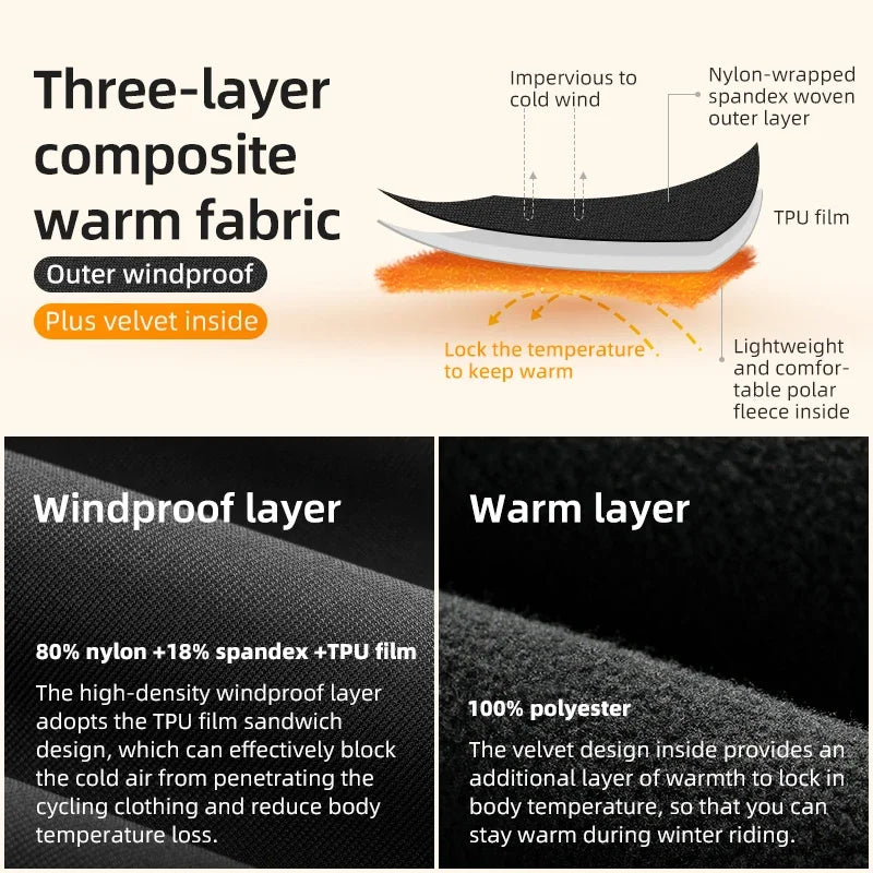 ROCKBROS Cycling Vest Windproof Winter Autumn Fleece Warm Bike Vest for Outdoor Sports MTB Road Thermal Bicycle Tops Waistcoat﻿ GlowCart