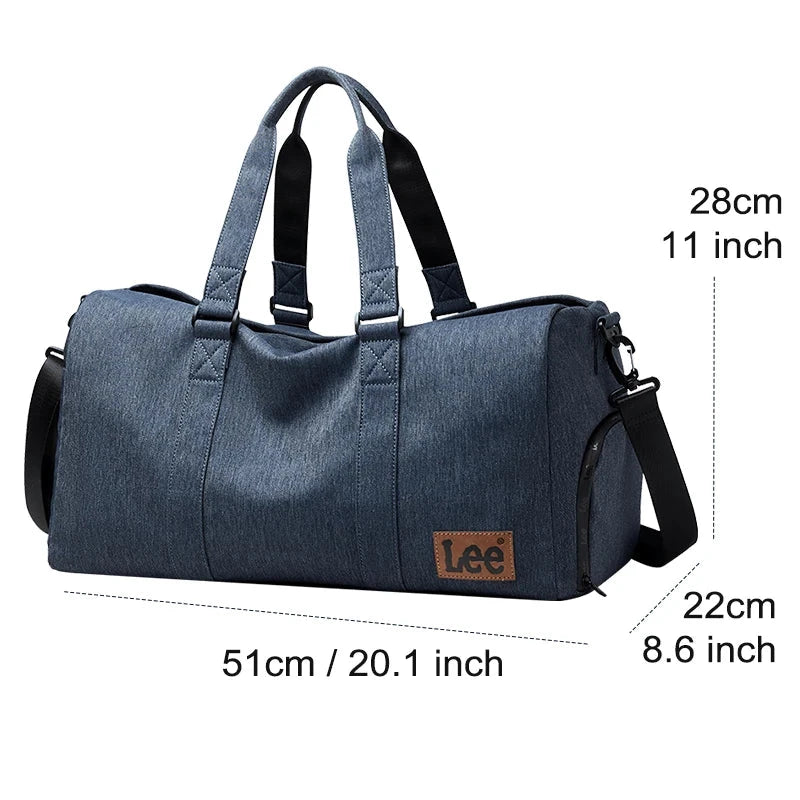 LEE High Quality Waterproof Leather Travel Duffel Bag Dry GlowCart