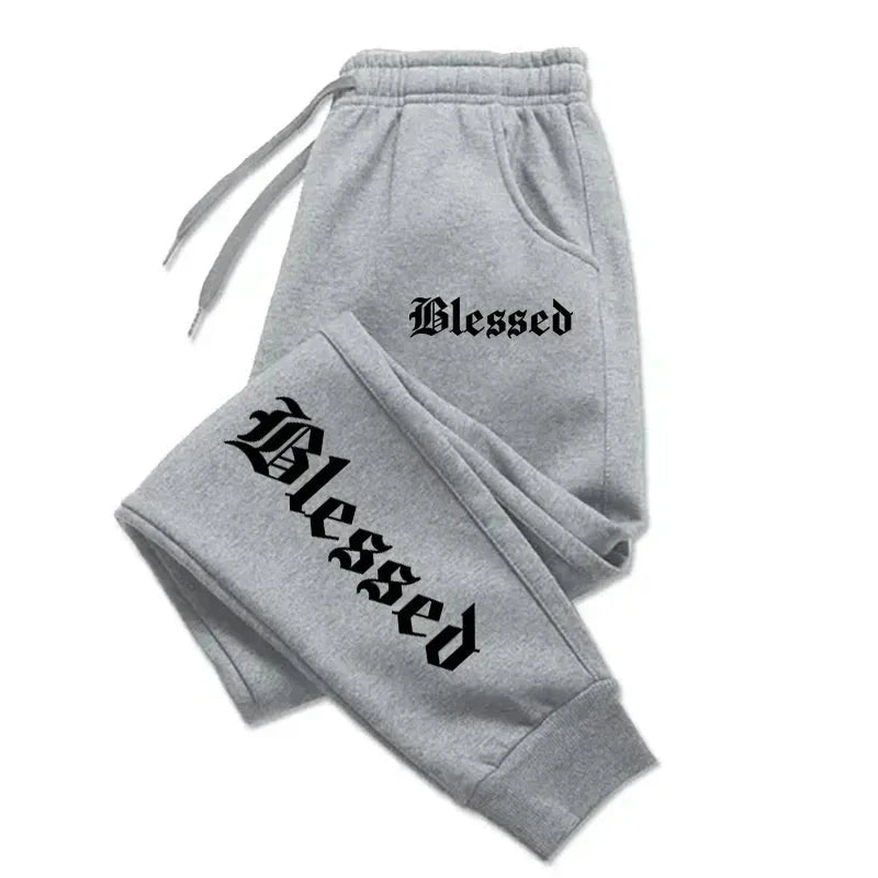 BLESSED print  men's activewear leggings Sportswear men's GlowCart