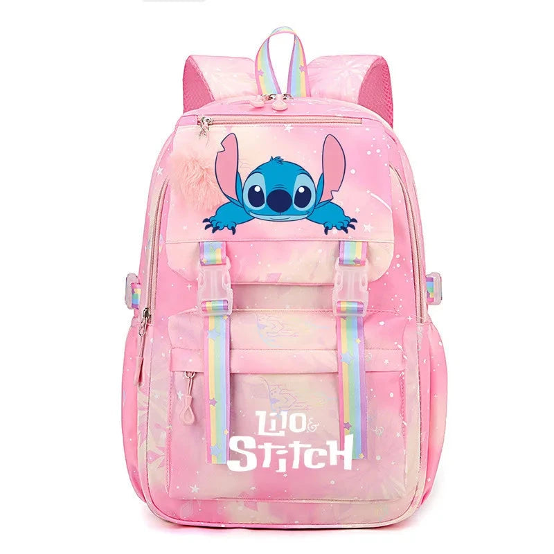 Cartoon Lilo Stitch Printed Backpack Teenger Girl Boy Schoolbag Kawaii Student Children Schoolbag Laptop Bookbag Travel Bag GlowCart