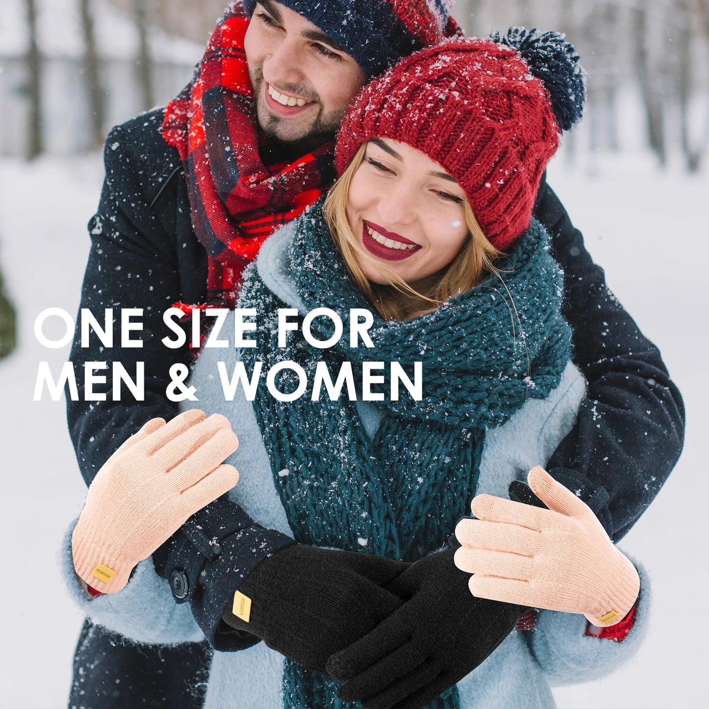 Winter warm gloves, with inner lining and thickened padding, GlowCart