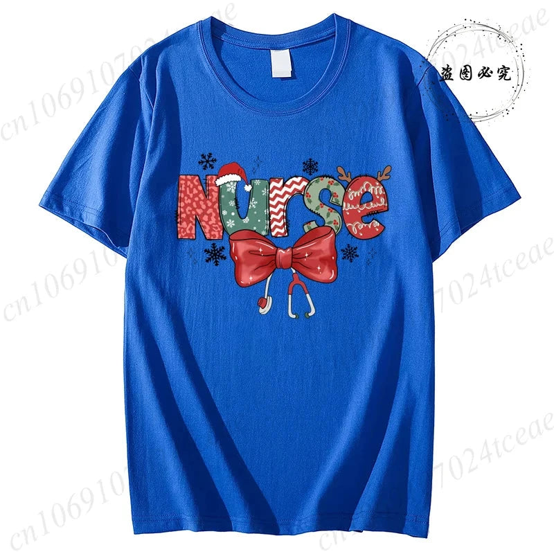 Christmas Nursing Women's T-shirts Christmas Nurse Shirt GlowCart