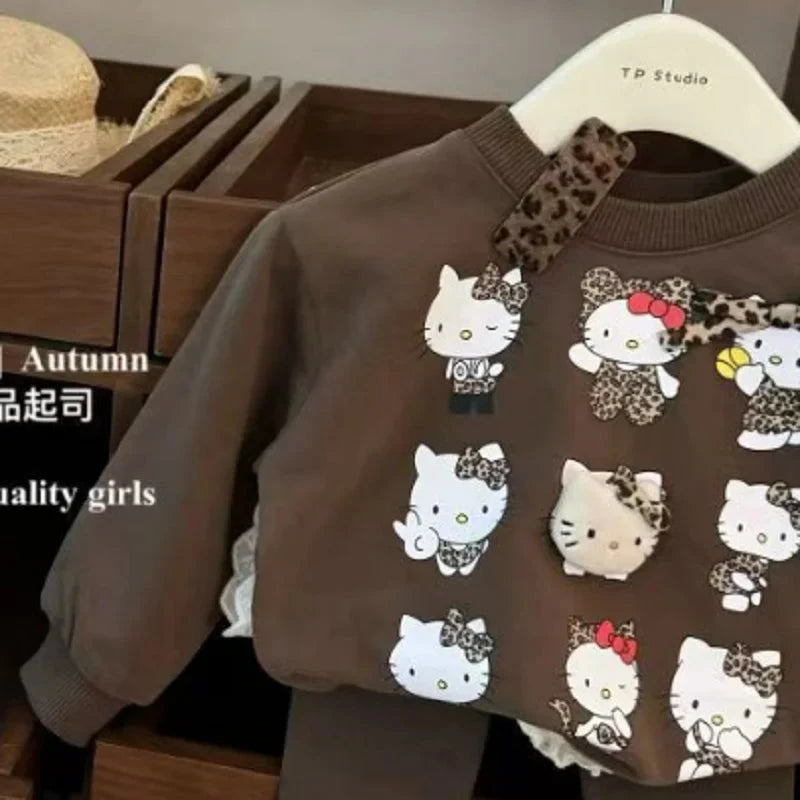 Autumn Clothes Baby Girl Cartoon Sweater Top and Legging Pant Set Children Cotton Letter Pullover Sport Trousers 2pcs Suit GlowCart