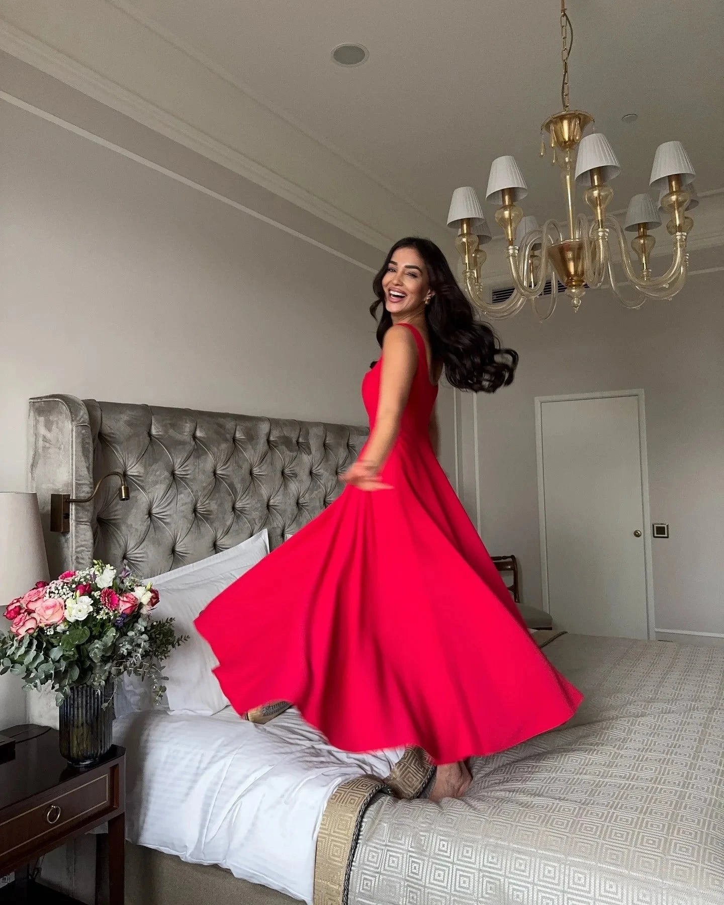 JULISSA MO Sexy Square Collar Women Maxi Dress White GlowCart