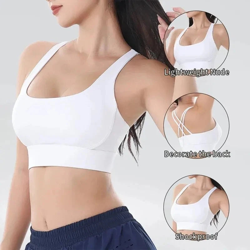 Women Fitness Yoga Bras Race Back Sports Bras Nylon Top Women Bra Sexy Breathable Underwear For Women Gym GlowCart