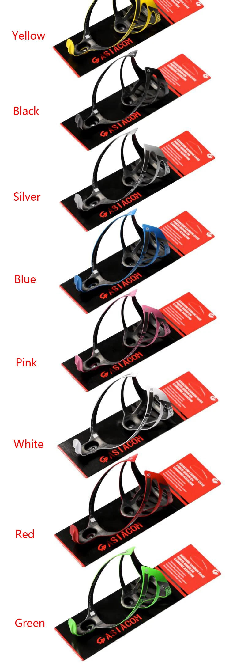 Newest lightest 16g 8 colors ASIACOM Road bicycle matt UD full carbon water bottle cages Mountain bike carbon holder cages parts GlowCart