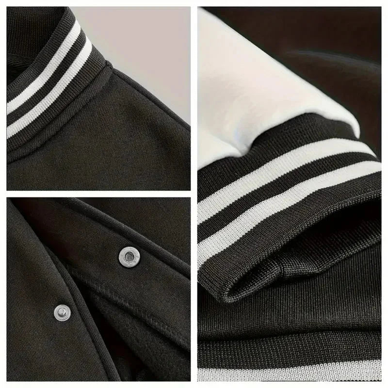 Unisex Women's Men Baseball Jacket Autumn Winter Coats GlowCart