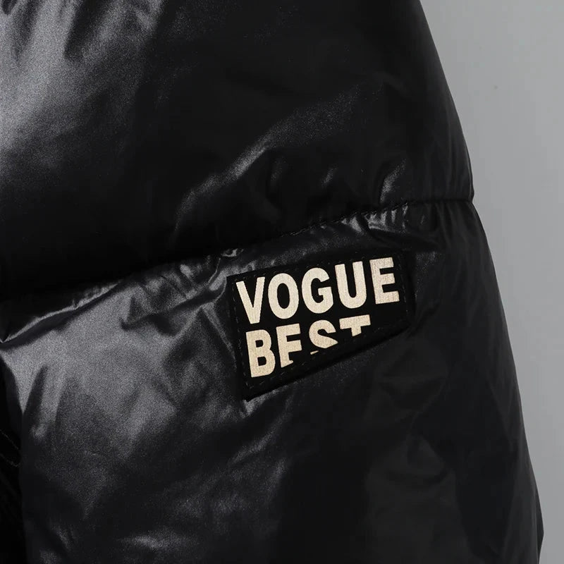 2024 Winter Warm Jacket Men's Trendy Brand Black Gold Bright GlowCart