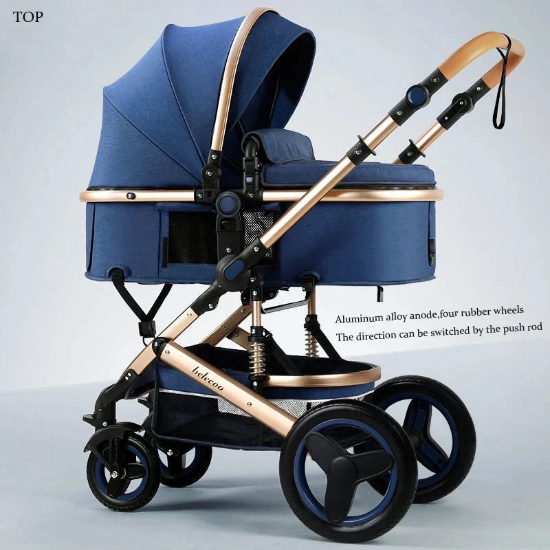 Newborn 2 In 1 Baby Stroller,Luxury high landscape baby carriage,Folding pram,travel Pushchair,baby trolley car,baby strollers GlowCart