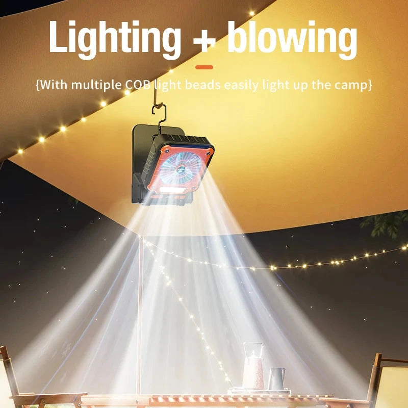 Outdoor camping fan portable USB tent lighting LED GlowCart