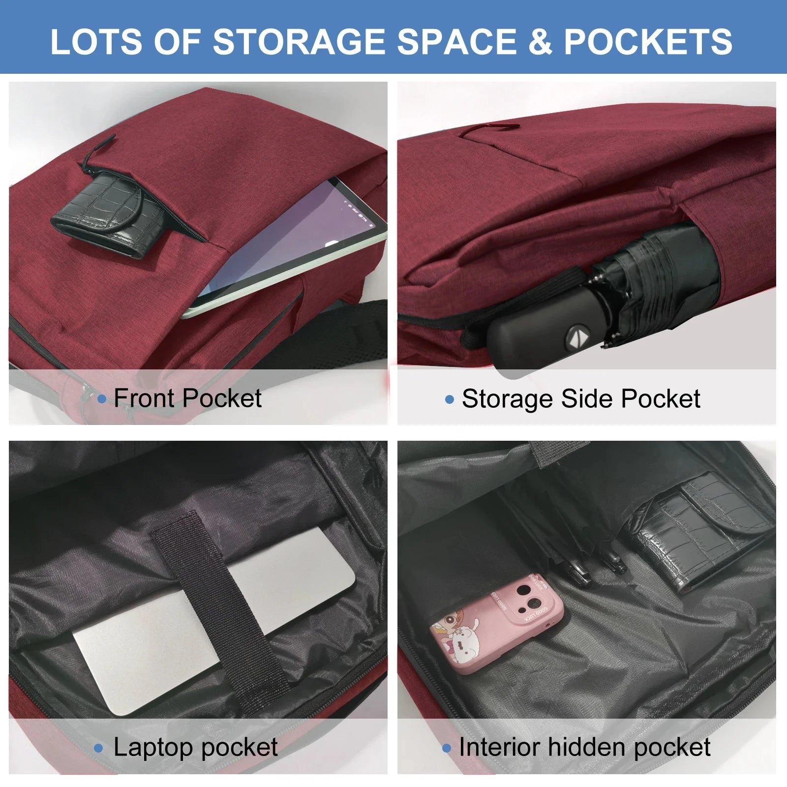 15inch Business Travel Laptop Backpack for Men Women GlowCart