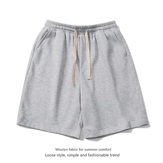 Men's Athletic Shorts Summer Workout Loose Fit Plain Black GlowCart